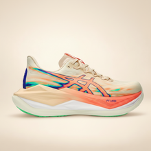 ASICS Superblast 3 Cream/Coral – angled rear view
