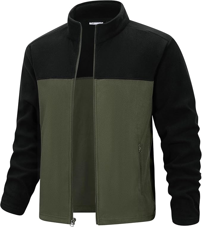 33,000ft green and black fleece jacket