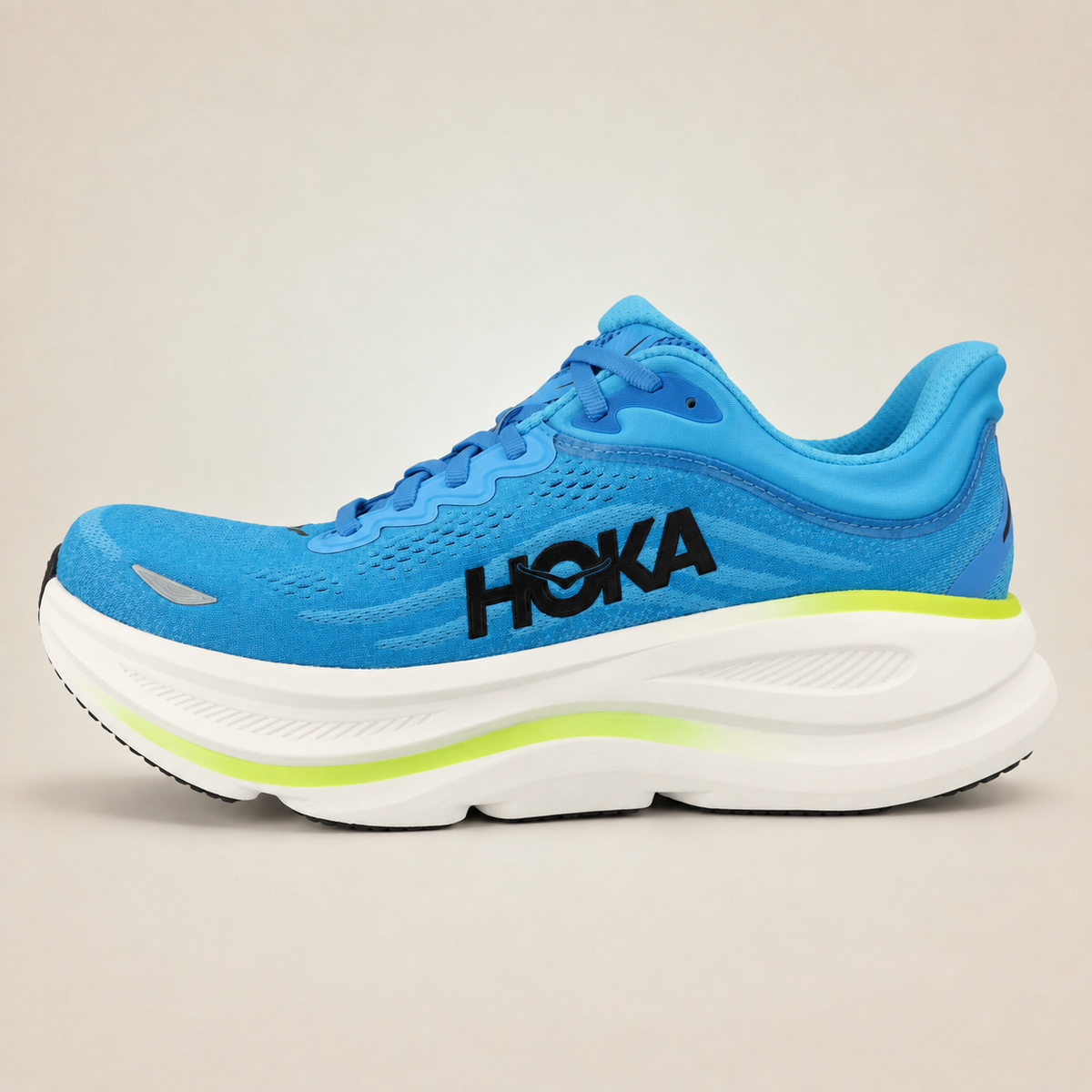 Men’s Blue HOKA Bondi 9 — outer side view