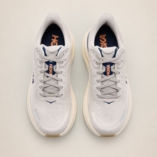 Pair of Men’s White HOKA Bondi 9 — top view