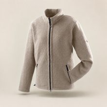 Mufflon W100 Mu-Jim wool jacket — Beige, front studio view