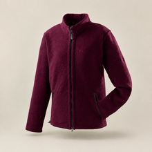 Mufflon W100 Mu-Jim wool jacket — Dark Red, front studio view