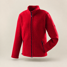 Mufflon W100 Mu-Jim wool jacket — Red, front studio view