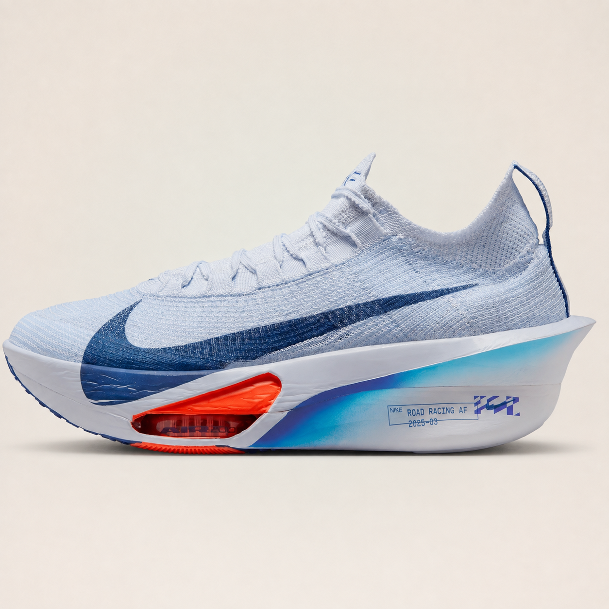 Nike Alphafly 3 Light Blue-Grey — side profile