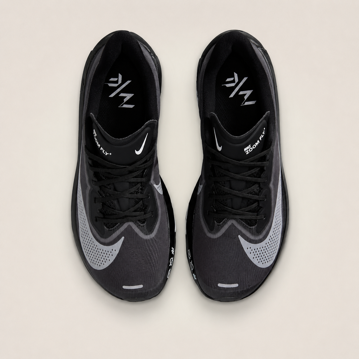 Nike Zoom Fly 6 Black — top studio view