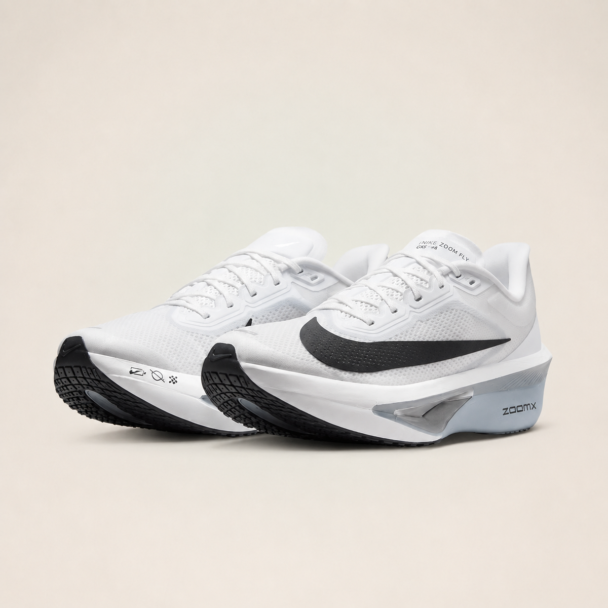 Nike Zoom Fly 6 White — pair studio view