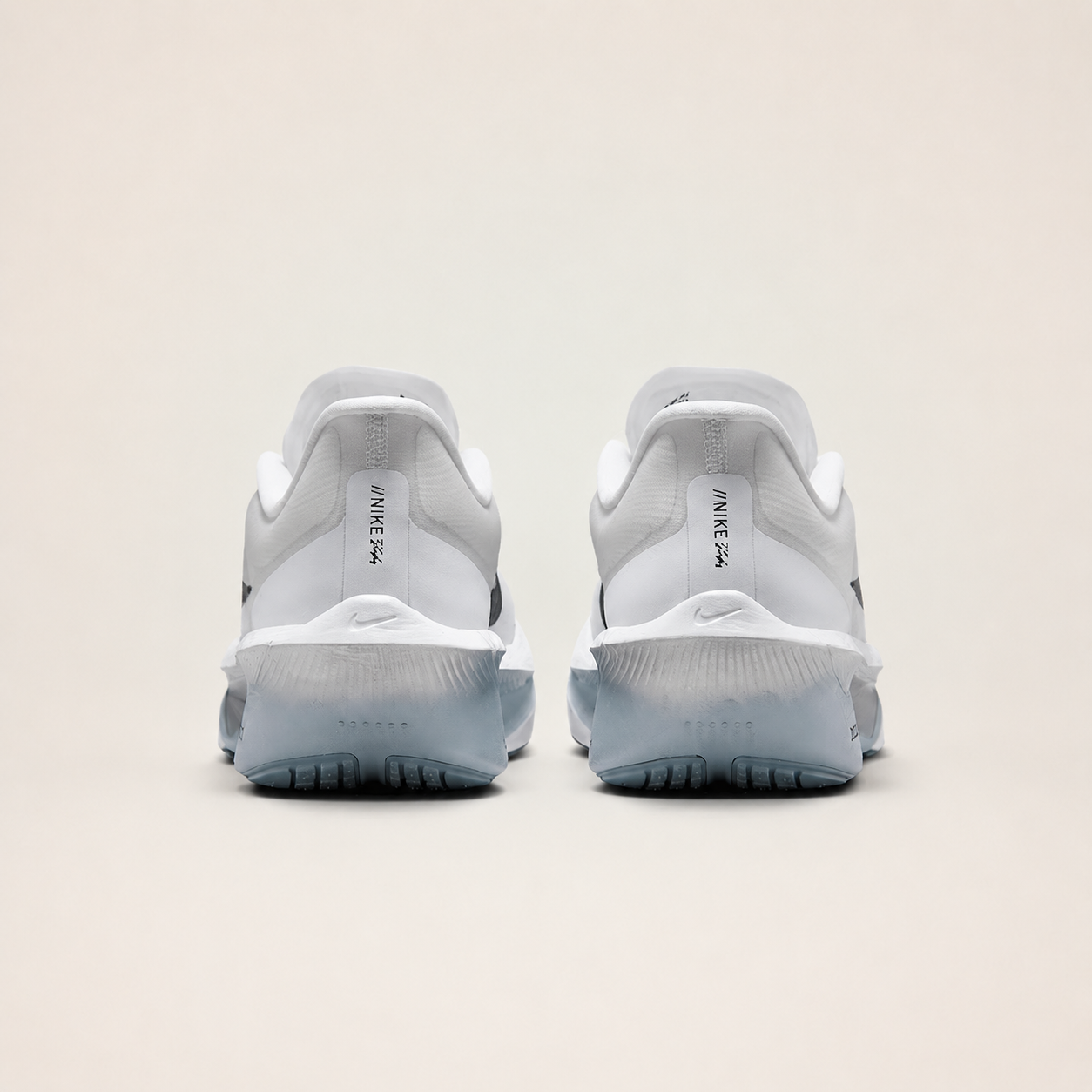 Nike Zoom Fly 6 White — rear studio view