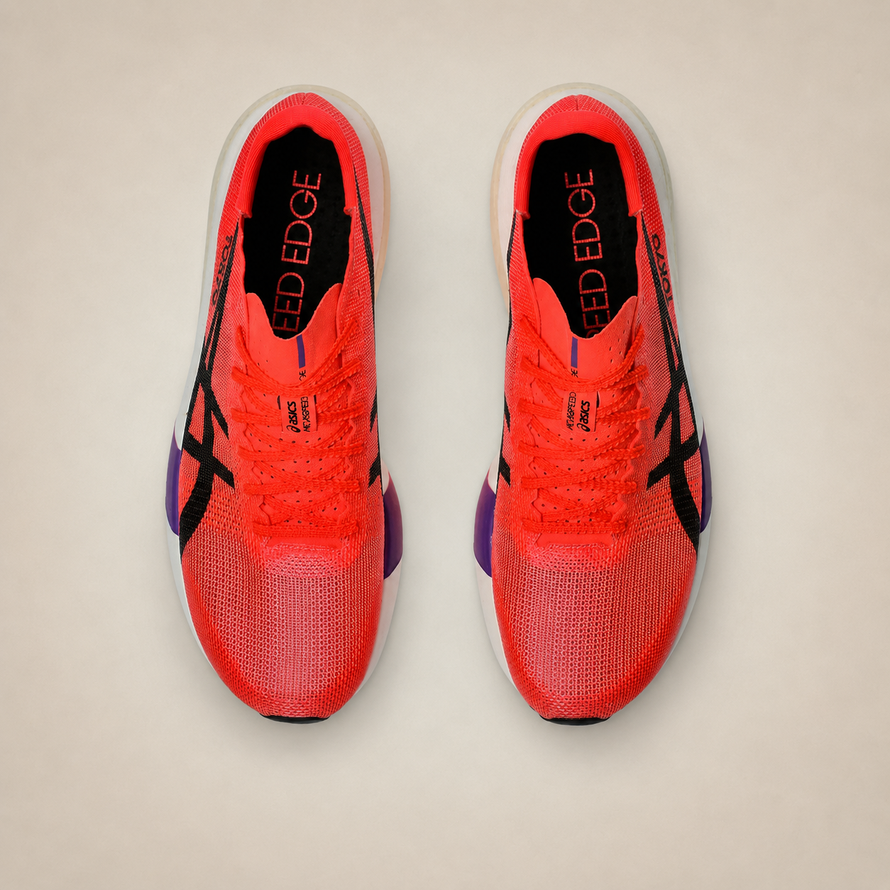ASICS Metaspeed Edge Tokyo Red — top studio view