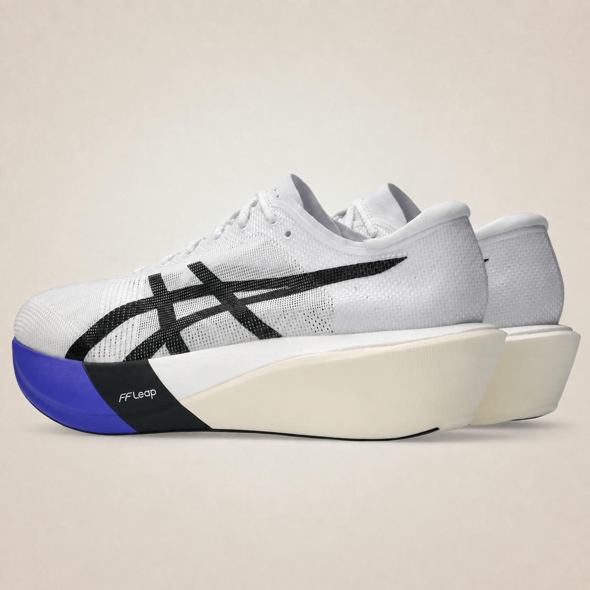 ASICS Metaspeed Edge Tokyo White — rear-pair studio view
