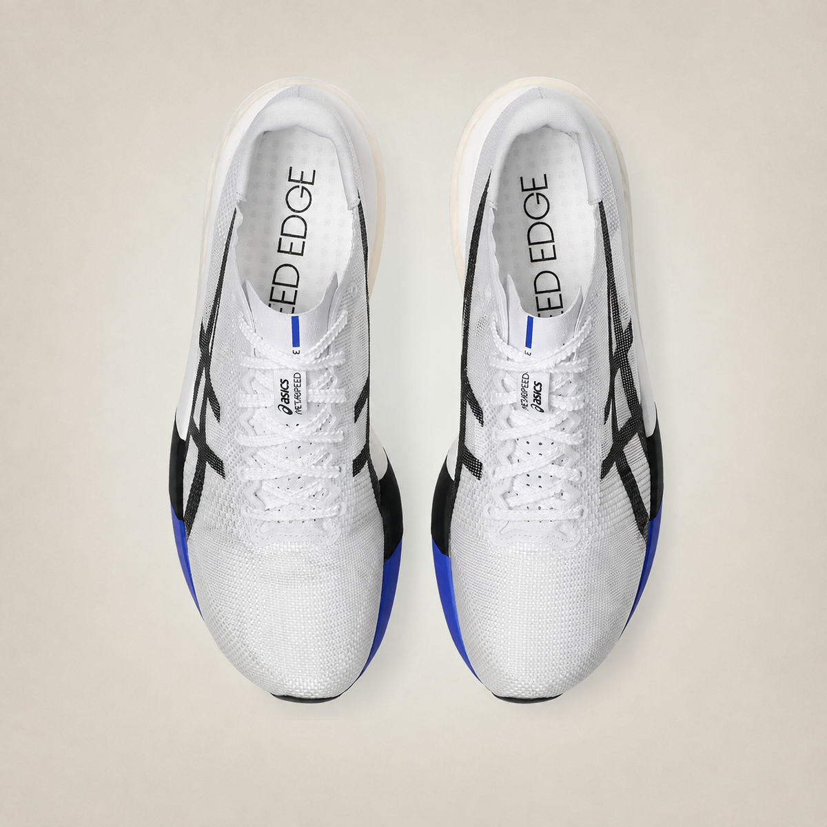 ASICS Metaspeed Edge Tokyo White — top studio view