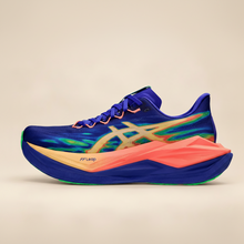 ASICS Superblast 3 Blue/Coral — lateral studio view
