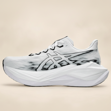 ASICS Superblast 3 White/Black — medial studio view