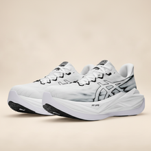 ASICS Superblast 3 White/Black — angled pair studio view